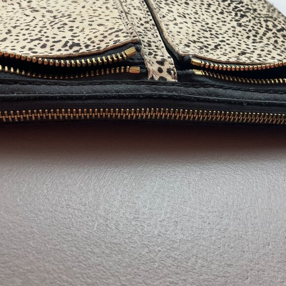 Fossil Crossbody Bag Elise Black Cowhide Animal Print Boho Western - Picture 13 of 15